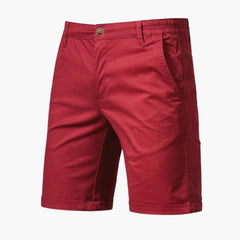 Herren Baumwollshorts mit Gummibund und Seitentaschen in Rot