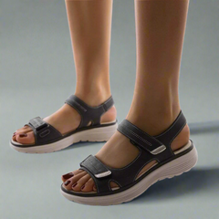 Wilhelmine | Orthopädische Sandalen mit premium Komfort für Damen in Schwarz