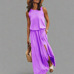 Wolff | Elegantes Maxi-Kleid für Damen in Helllila