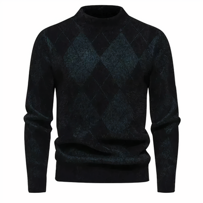 Arvid - Stehkragenpullover - Diamantmuster