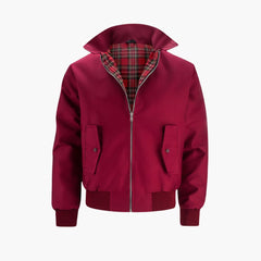 Rippbündchen Harrington Jacke für Herren in Burgundy