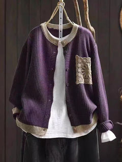 Ava | Strick-Cardigan in Lila