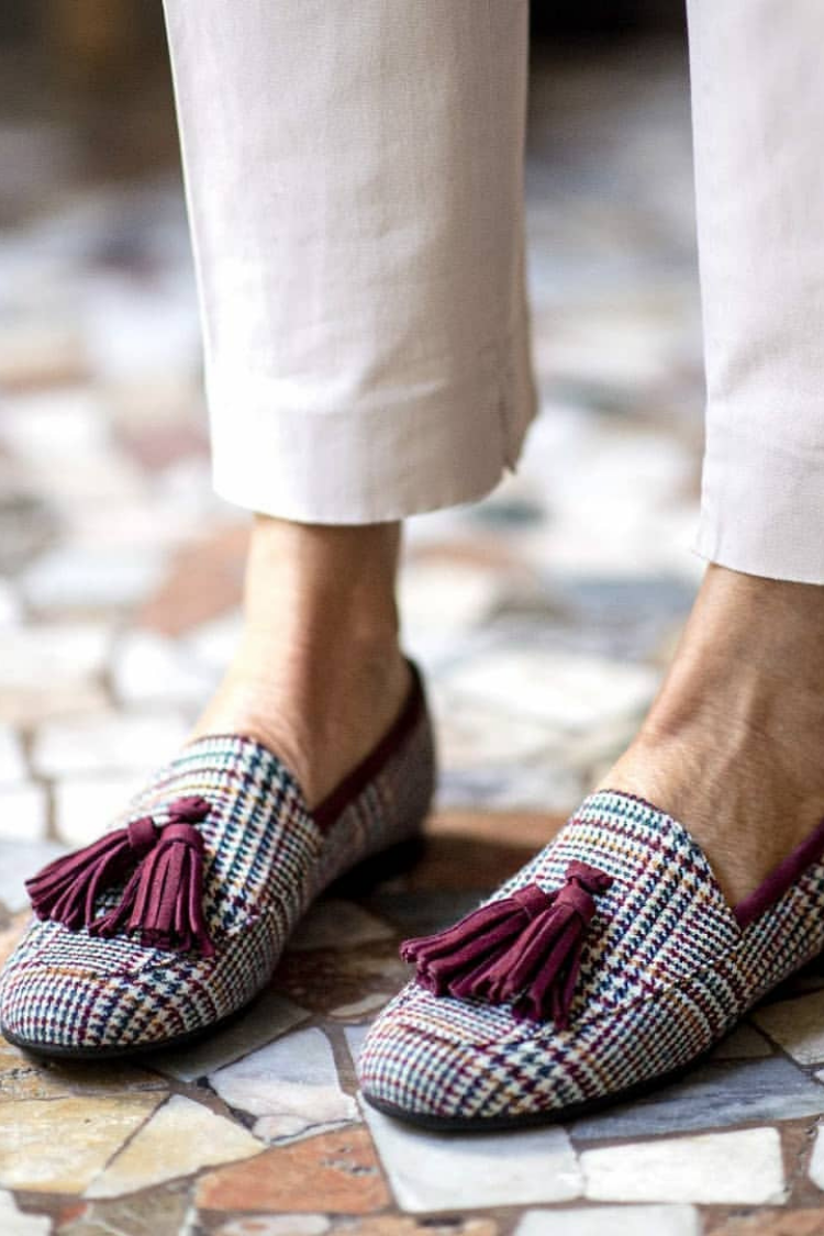 Celinia - Slip-On Loafers mit schottischen Fransen