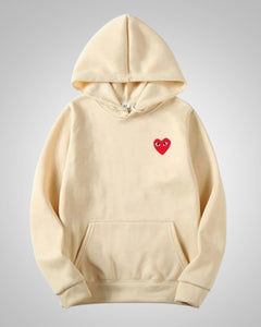 Theresa | Damen Bequemer Baumwoll Hoodie in Beige