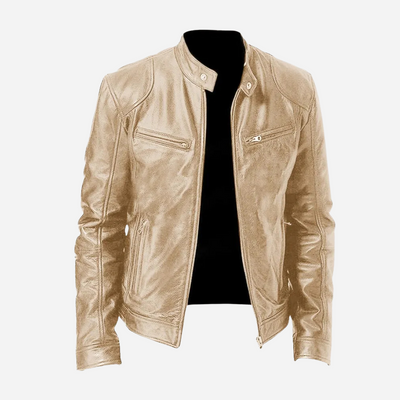 Norris - Lässige und schmal geschnittene Lederjacke für Herren