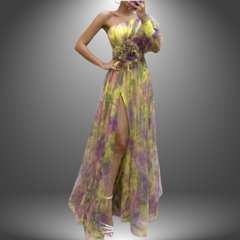 Nana | Elegantes Handgefertigtes Damenkleid in Gelb