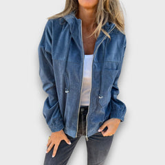 Lenia – Kapuzenjacke mit Reißverschluss in Blau