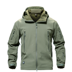 Wasserdichte Outdoor-Thermojacke für Männer in Armeegrün