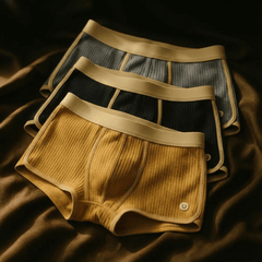 Max | Iconic Ferran Herren Boxershorts klassisch in Gelb / Schwarz / Grau