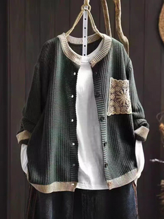 Ava | Strick-Cardigan in Grün
