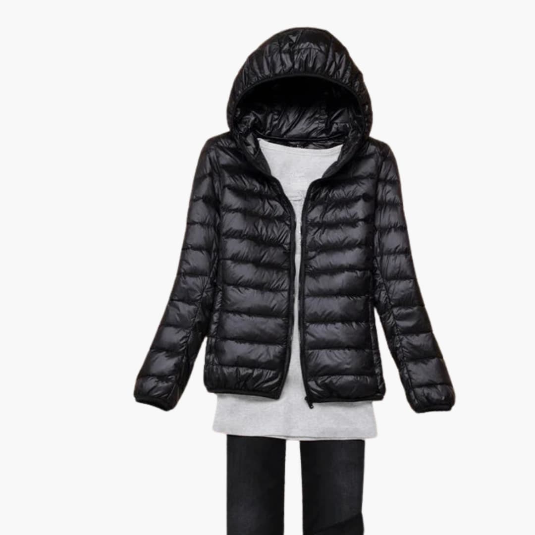 Ultraleichte Daunenjacke mit Kapuze für Damen