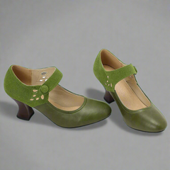 Philomara | Niedliche Pumps aus veganem Material in Grün