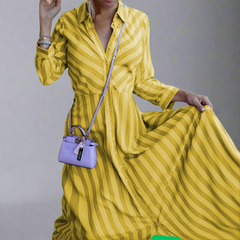 Velhilde | Luftiges Maxikleid mit Stil in Gelb
