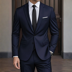 Nolvar - Maßgeschneiderter Slim-Fit-Anzug in Marineblau