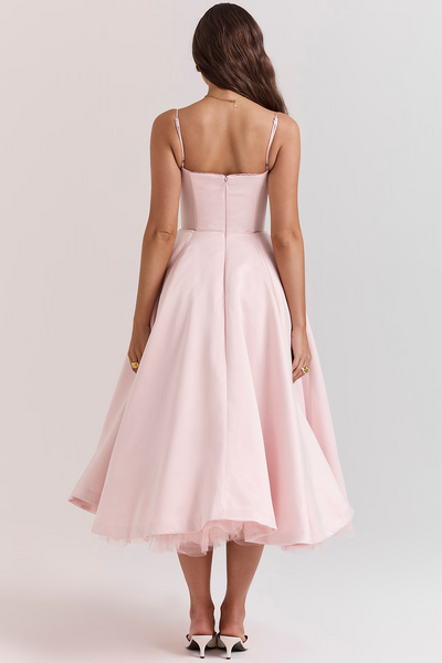 Verena® | Tailliertes Kleid mit Spaghetti-Trägern