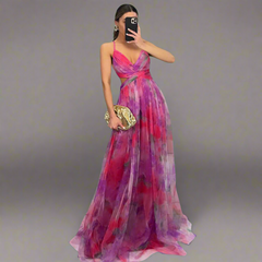 Valtruda | Luftiges Maxikleid mit Wow-Effekt in Rot