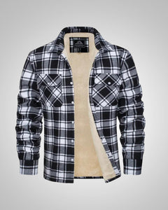 Marcel | Herren Sherpagefütterte Hemdjacke in Schwarz