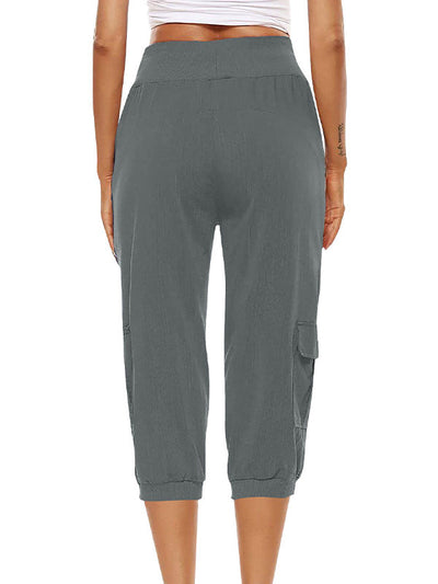 Kordelzug Hose mit Taschen für Damen