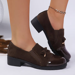 Virna - Elegante Rutschfeste Loafers Mit Schleife in Braun