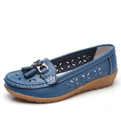 Siena® | Bequeme neue Damen-Erbsenpantoffeln in Blau