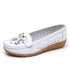 Siena® | Bequeme neue Damen-Erbsenpantoffeln in Weiß