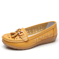 Siena® | Bequeme neue Damen-Erbsenpantoffeln in Gelb