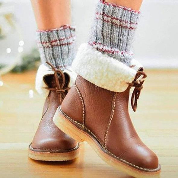 Amanda – Winterstiefel im Vintage-Stil – Fellgefüttert