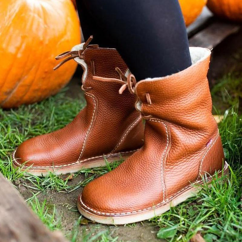 Amanda – Winterstiefel im Vintage-Stil – Fellgefüttert