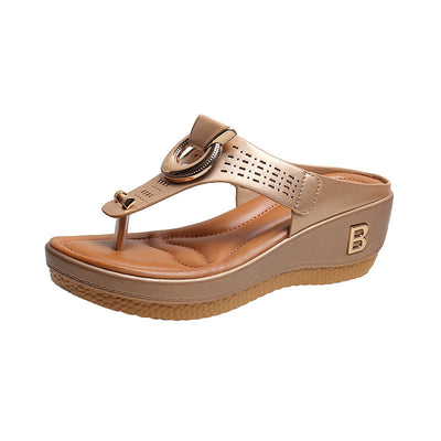 Alberte – Sommer-Keilabsatzschuhe – Offene Zehenpartie