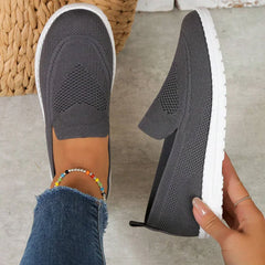 Claudia | Damen Slip On Casual Sneaker in Dunkelgrau
