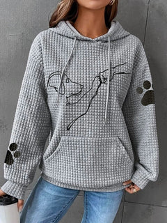 PawPound - Bequemer und warmer Hoodie für Frauen in Grau