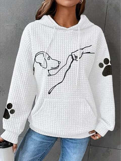 PawPound - Bequemer und warmer Hoodie für Frauen in Weiß
