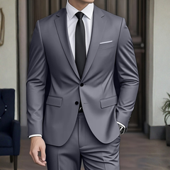 Nolvar - Maßgeschneiderter Slim-Fit-Anzug in Grau
