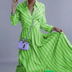 Velhilde | Luftiges Maxikleid mit Stil in Grün