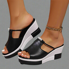 Zunfrida | Premium High Heels Orthopädische Sandalen in Schwarz