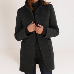 Victoria | Damenjacke mit hohem Kragen luxuriös in Schwarz