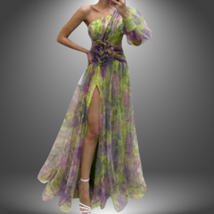 Nana | Elegantes Handgefertigtes Damenkleid in Grün