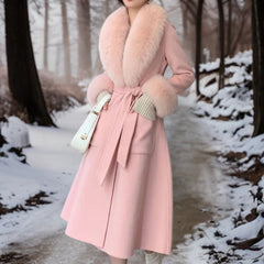 Sera - Eleganter Warmer Wintermantel in Rosa
