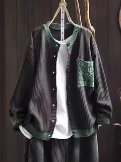 Ava | Strick-Cardigan in Dunkelgrau
