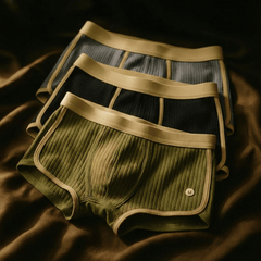 Max | Iconic Ferran Herren Boxershorts klassisch in Grün / Schwarz / Grau