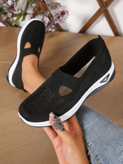 Maja | Damen Slip-On Casual Gehschuhe in Schwarz