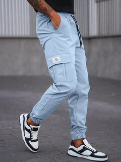 Nariko | Premium Cargo-Hosen in Babyblau