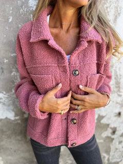 Jessica | Wollwestenjacke in Rosa