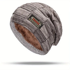 Zovian – Warm Gestrickte Mütze in Khaki
