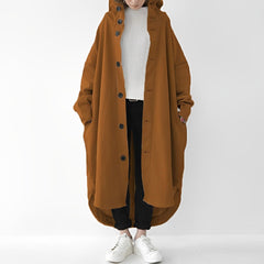 Cailyn - Bequemer langer Trenchcoat in Braun