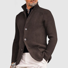 Bernhard - Gestrickte Jacke in Braun