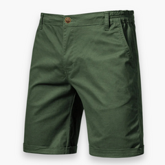 Herren Bequeme Stretch Shorts | Leichte Sommerhose in Armeegrün
