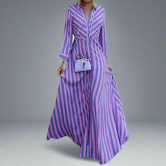 Velhilde | Luftiges Maxikleid mit Stil in Blau