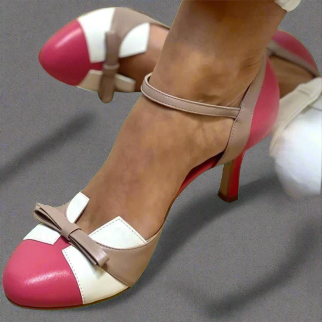 Bellarosa | Bunte Sandalen mit Knoten und Riemen, runde Zehenpartie