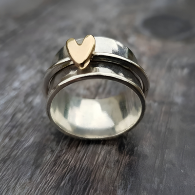 Franziska - Herzring in Bicolor